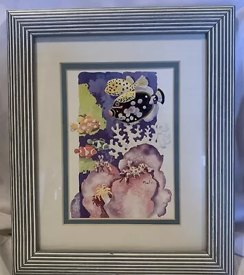 Vintage Framed Paul Brent Tropical Fish Print • $14.99