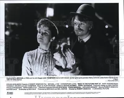 1990 Press Photo Lea Thompson & Michael J Fox In Back To The Future Part 3 • $19.99