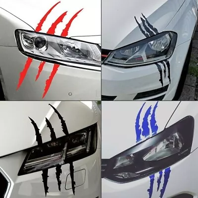 Monster Claw Scratch Vinyl Decal Sticker For Car Headlight Decoration 2 Pack • $7.99