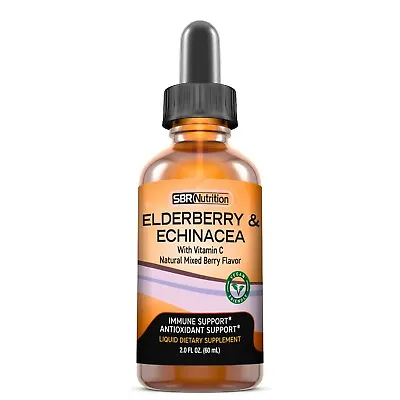 Elderberry & Echinacea Drops Vegan Organic Immune Support Men Women Kids • $17.97