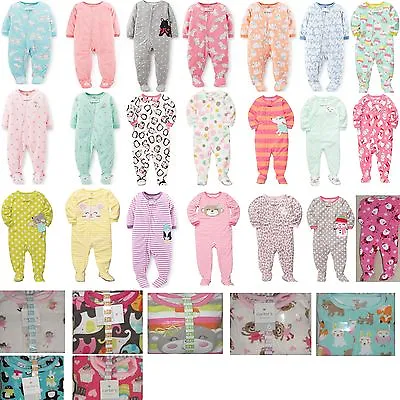 $5.99 • Buy BIG SALE NWT Carter's Baby Girl's 1 Piece Fleece Footed Pajamas 12 18 24 Months