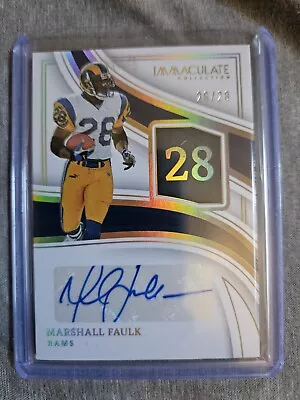 2023 Panini-Immaculate  Collection  Marshall Faulk Auto /28 • $100