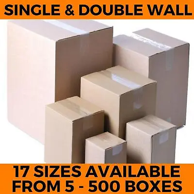 Cardboard Boxes Shipping Parcel Single Double Wall Post Packing Mailing Carton  • £14.04