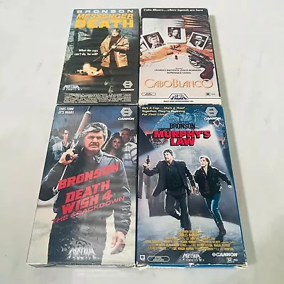 Lot Of 4 Bronson Movies - VHS - Death Wish 4 - Murphy's - Messenger -Cabo Blanco • $19.36