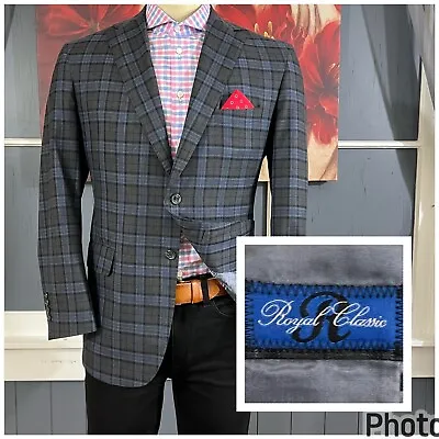 Royal Classic Bespoke Blazer Mens 40R Tailored Jacket Wool Stretch Sport Coat • $89.10
