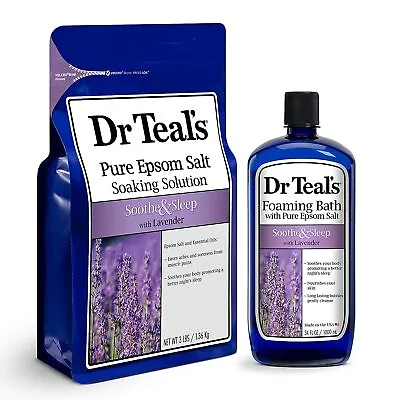 Dr. Teal's Epsom Salt Soaking Solution And Foaming Bath Set. • £17.49