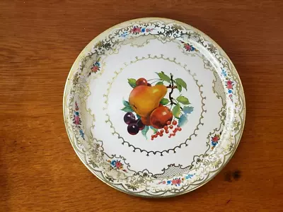 Vintage Daher Decorated Ware Tin Plate Tray Fruit Floral Gold Holland 10  • $12