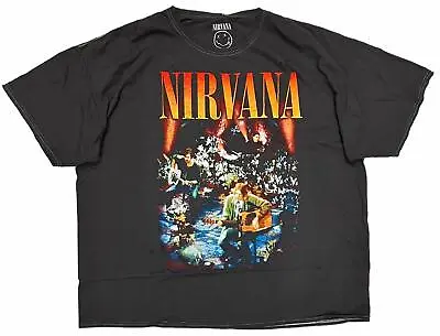 $32.78 • Buy Urban Outfitters X Nirvana Unplugged Distressed Oversized Tee T-Shirt With Holes