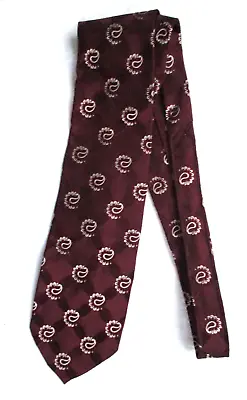 Sulka Vintage Shimmery Maroon Jacquard All Silk Neck Tie And Abstract Paisley • $45