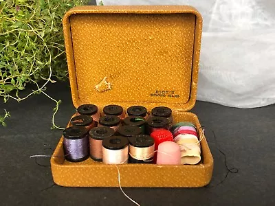 A H Rice Silk Sewing Thread Spools VINTAGE Mending Kit Rice Sewing Silk Thread • $27.97