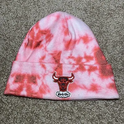 Mitchell & Ness NBA Chicago Bulls Tie Dye Knit HWC Mens Red Beanie • $16.99