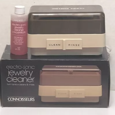 Jewelry Cleaner Vintage Connoisseurs Electro Sonic Model 1 Conx Twin Tank  • $26