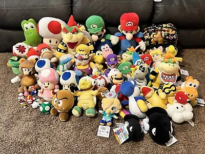 Super Mario Plush Lot: Includes 40 Pieces Backpack Build A Bear Bowser W/Sound • $300