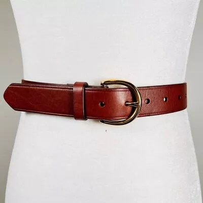 Unisex J.Crew Leather Belt Brown M/L AW636 • $24.99