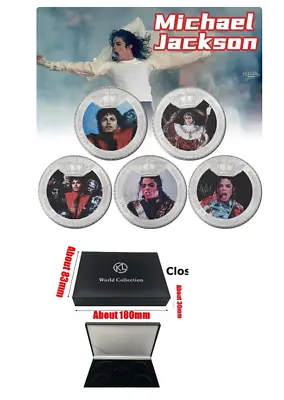 Michael Jackson  5 Pcs Coin Set With Gift Box • $22.04