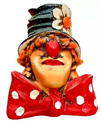 Vintage Artifice Ottanta Clown Figurine Made Of Wood In Italy • $17