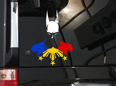 $5.50 • Buy Filipino Vinyl Car Decal Sticker  6  (H)  W/ Hero Batman And  Philippine Flag 