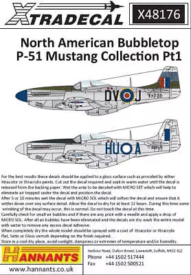 Xtradecal 48176 1:48 North-American P-51D Mustang Bubbletops International Opera • £7.20