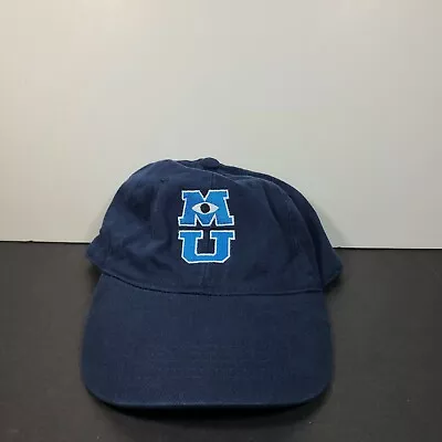 Disney Parks Monsters Inc University M U Adult Strapback Blue Baseball Cap Hat • $19.95