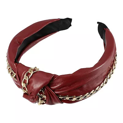 1pcs Women Knotted Headbands Fashion Vintage Knotted PU Leather Hair Hoop • $9.39