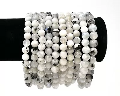 6 Mm Bead Gemstone Bracelets BUY 3 GET 1 FREE - Dainty Natural Crystal Bracelets • $10.95