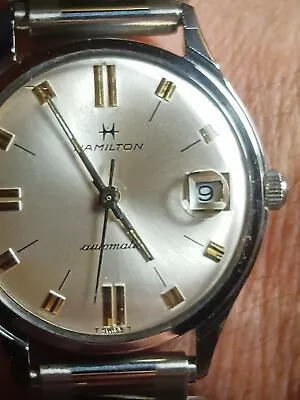 Vintage Hamilton Men's Automatic Stainless Steel Date Watch XLNT! • $127