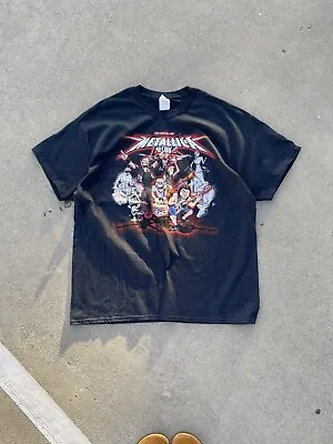 Vintage METALLICA Club Band T Shirt (XL) 2014 Tony Squindo Art Heavy Metal Rock • $75