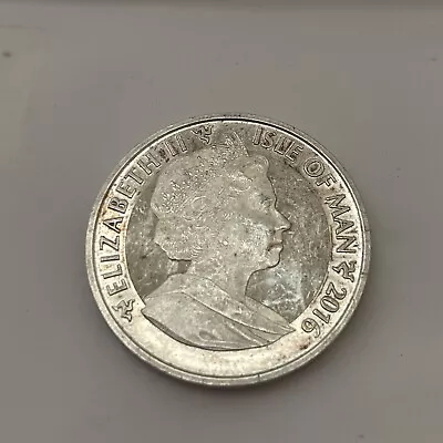 Nice Coin 2016 Isle OF Man Queen Elizabeth Coin Angel Excellent Condition • $50