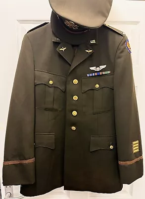 US Army Military Officers Dress Jacket KL 51 HEDEX 1991 Bullion Capt Bars & Cap • $277.85