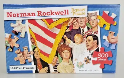 Norman Rockwell Jigsaw Puzzle  Salute The Flag  1971 Age 8+ 500 Pcs New Sealed • $10