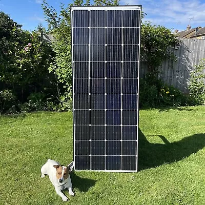 220W Solar Panel BLACK FRAME 20%+ Mono High Efficiency (165x67cm) PACKAGING WORN • £159