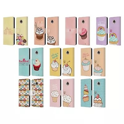 Head Case Designs Cupcakes Happiness Leather Book Case For Motorola Phones • $19.95