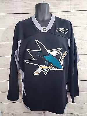 Mens San Jose Sharks Hockey Reebok Black Alternate Jersey Size Medium (J1) • $29.99