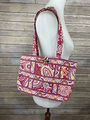 Vera Bradley Raspberry Fizz Tic Tax Tote Toggle Purse Shoulder Bag Retired • $21