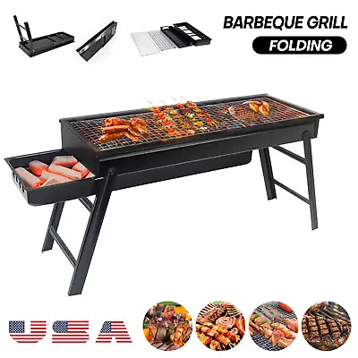 Portable BBQ Charcoal Grill Outdoor Compact Foldable Grill For Travel Camping • $22.01