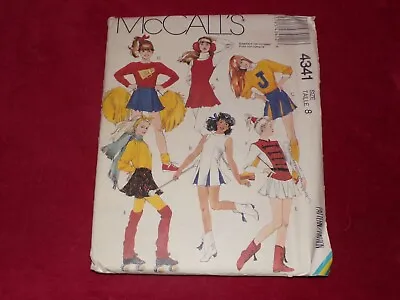 🦋 McCALL'S #4341-LADIES CHEER-MAJORETTE DRESS-SKIRT-TABARD-BRIEFS PATTERN  8 FF • $11.39