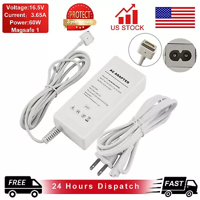 60W(16.5V 3.65A) Charger Cable Ac Adapter For Apple MacBook A1181 A1184 A1185  • $13.49