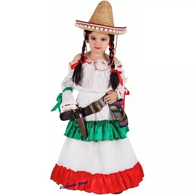 Veneziano Deluxe Carmensita Senorita Mexican Dancer Girls Costume Dress Small • $44.94