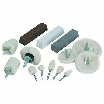 14 Piece Aluminum Polishing Buffing Buffer Polish Wheel Kit Compound Bars • $23.95