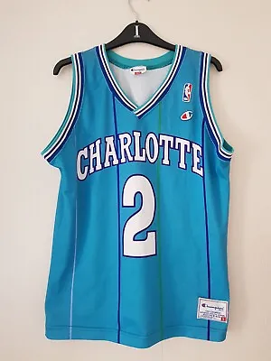 £44.99 • Buy Vintage Champion 90's Larry Johnson Charlotte Hornets NBA Basketball Vest Small