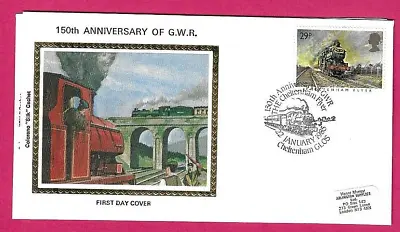 £3.85 • Buy 1985 GWR 150th Anniversary - Colorano Silk FDC - THE CHELTENHAM FLYER Cheltenham