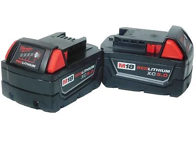 Milwaukee 48-11-1852 M18 REDLITHIUM XC 5Ah Extended Capacity Battery (2 Pack) • $139.89