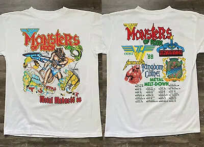 1988 Van Halen Monsters Of Rock Concert Unisex T-Shirt Cotton Unisex Allsizes • $20.99