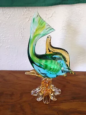 Large Glass Fish Multi-Colored Sculpture Murano • $65