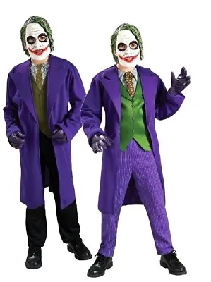 Child THE JOKER Classic + Deluxe Batman  Boys Fancy Dress Costume Kids Age 3-10 • £28.95