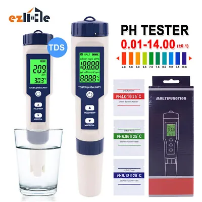 PH TDS Temp 3 In 1 Test Pen Meter LCD Digital Water Quality Monitor • $24.99