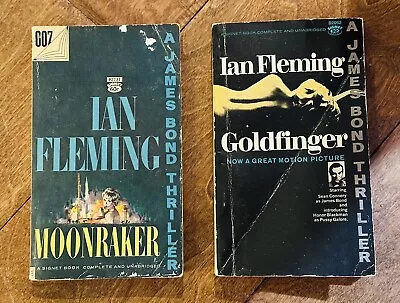 Ian Fleming James Bond Thriller Moonraker & Goldfinger Paperback Books • $16.95