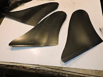 (3) Carbon Fiber Airflow Panels Radiused 14  X 9   Late Model Nascar ARCA • $59