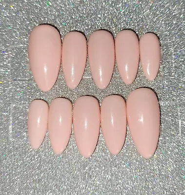 £13.99 • Buy Custom Bespoke Press On Nails OPI Bubble Bath Nude Lipstick Nails Made To Order