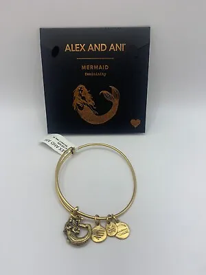 Alex And Ani Bangle Bracelet Mermaid Gold With Card And Box • $14.99